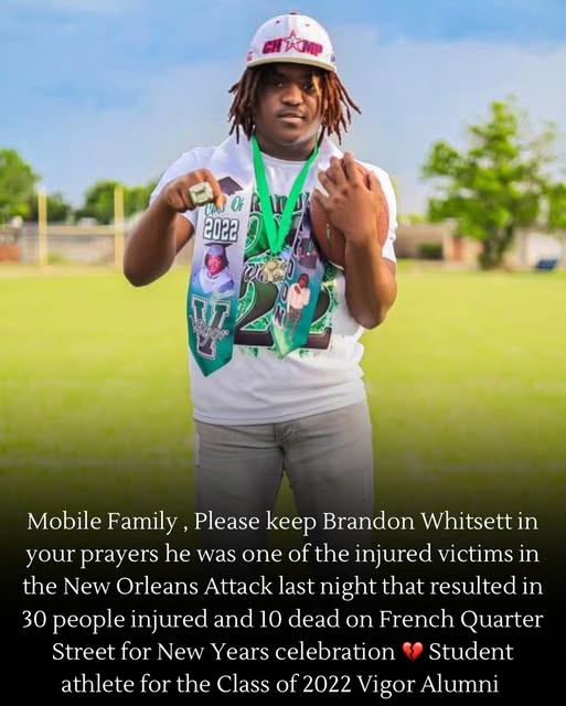 GoFundMe, Brandon Whitsett Recovering After Injuries in New Orleans Bourbon Street Terror Attack